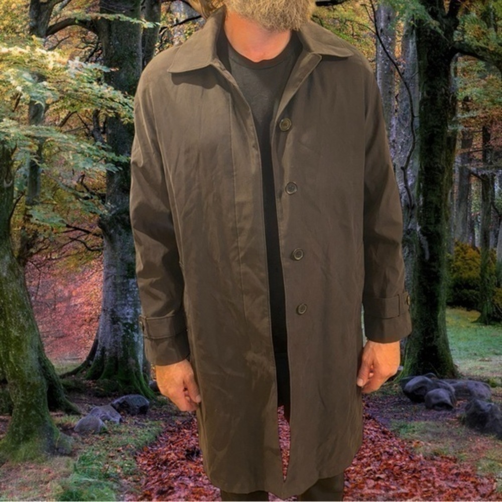 ▶️ London Fog ◀️ Men’s Black Jacket Trench Hooded